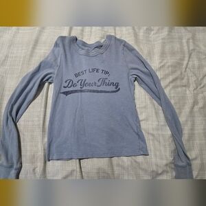 Graphic Long Sleeve Shirt - Blue